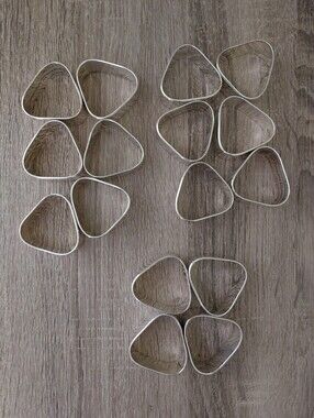 Eaton's Silver Plated Triangular Napkin Rings - Set Of 16